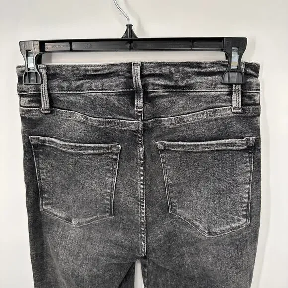 FRAME DENIM New Le One High Waist Gray Washed Crop Skinny Jeans // 1 - Picture 6 of 9